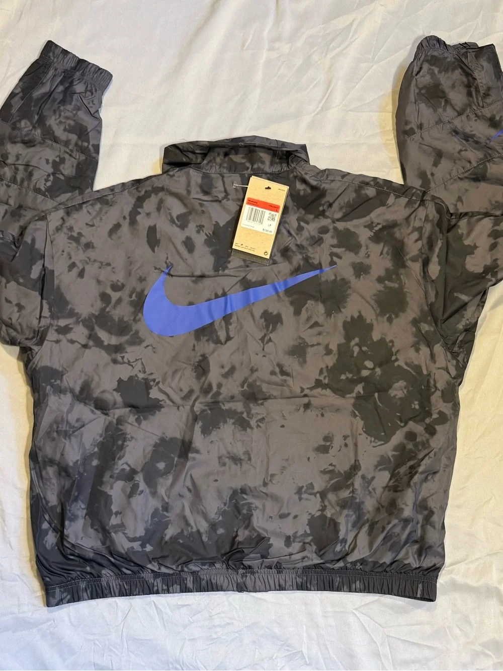Nike Black Camo Jacket with Blue Trim